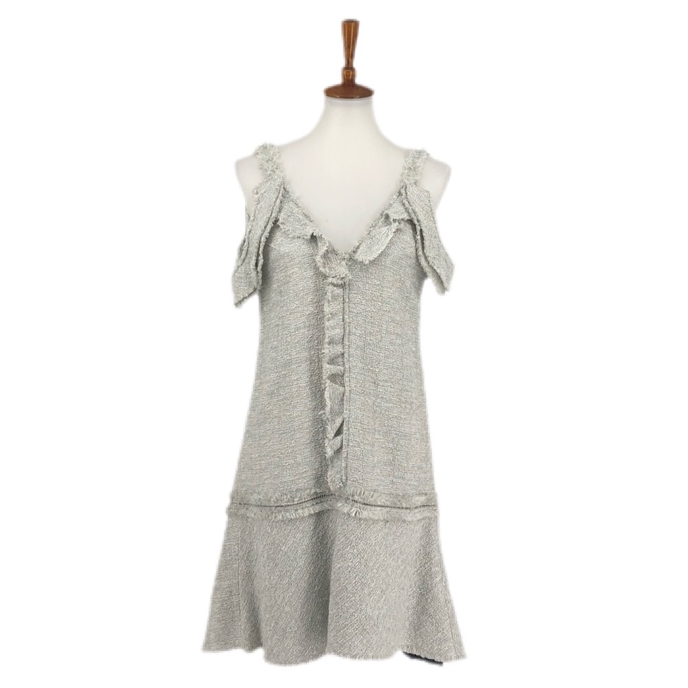 Proenza Schouler Tweed Off The Shoulder Dress - Picture 4 of 10